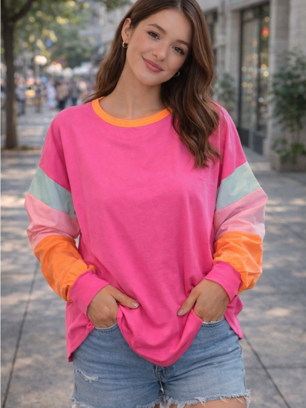 Colorful Women's Long Sleeve Top